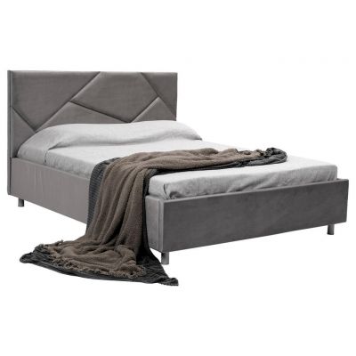 Pat Tapițat 160x200 Cm, 160/200 cm, gri
