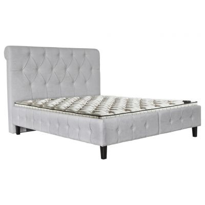 Pat Tapițat 160x200 Cm, 160/200 cm, gri