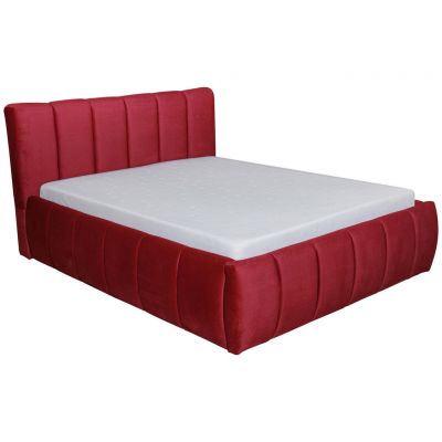 Pat Tapițat 160x200 Cm, vișiniu