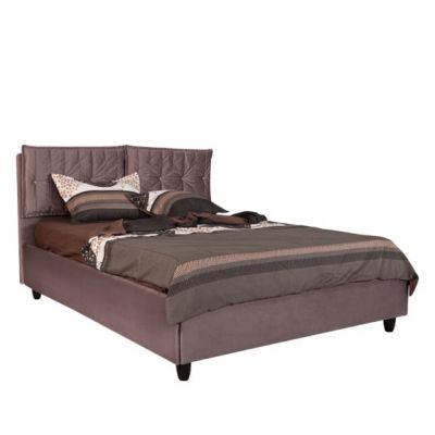 Pat Tapitat Milano, Dimensiune Saltea 160 x 200 Cm Cu Somiera Rabatabila, Mov