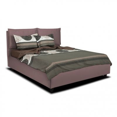 Pat TapitatTopazio, Dimensiune Saltea 160 x 200 Cm, Cu Somiera Rabatabila, Mov