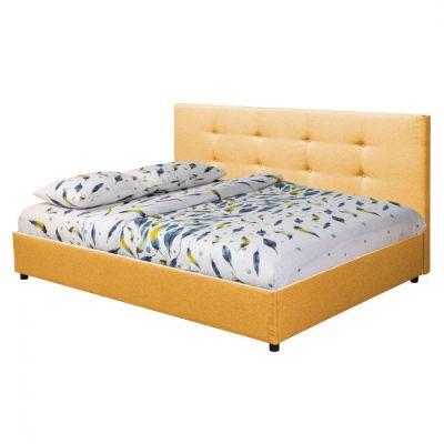 Pat tapitat ECONO L200, 140x200 cm, galben Pat tapitat ECONO L200, 140x200 cm, galben