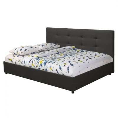 Pat tapitat ECONO L200, 140x200 cm, negru Pat tapitat ECONO L200, 140x200 cm, negru