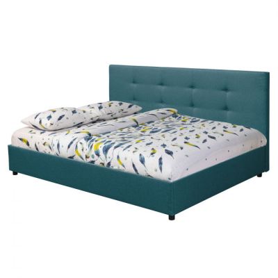 Pat tapitat ECONO L200, 140x200 cm, turcoaz Pat tapitat ECONO L200, 140x200 cm, turcoaz