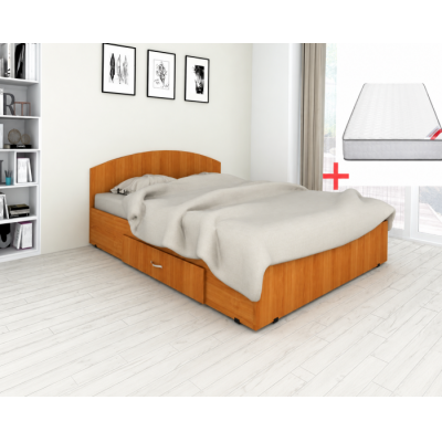 Set pat Mijloc 140 si Saltea MR Poket Cires