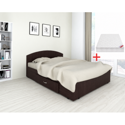 Set pat Mijloc 160 si Saltea Mattres Wenge
