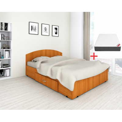 Set pat Mijloc 160 si Saltea MR Poket Cires