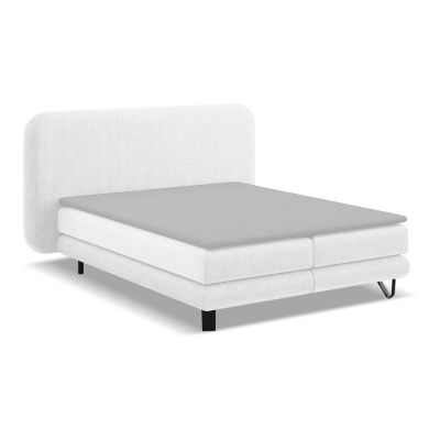 Pat boxspring alb 140x200 cm Ilima – Makamii