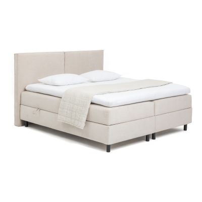 Pat boxspring bej cu spațiu de depozitare 180x200 cm Elva Bold – Bonami Selection