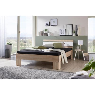 PAT FUTON 140/200 cm alb, stejar Sonoma