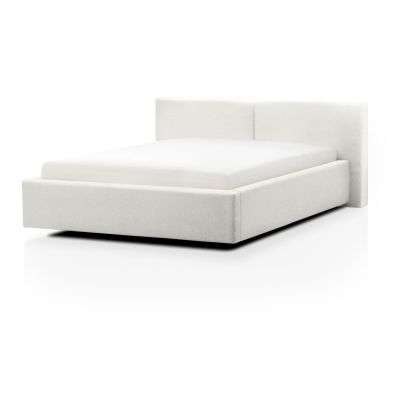 Pat matrimonial alb tapițat fără somieră 140x200 cm Cube – Meise Möbel