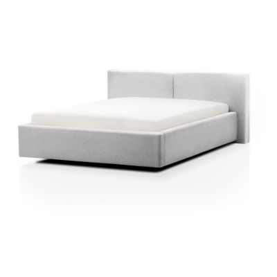 Pat matrimonial argintiu tapițat fără somieră 160x200 cm Cube – Meise Möbel