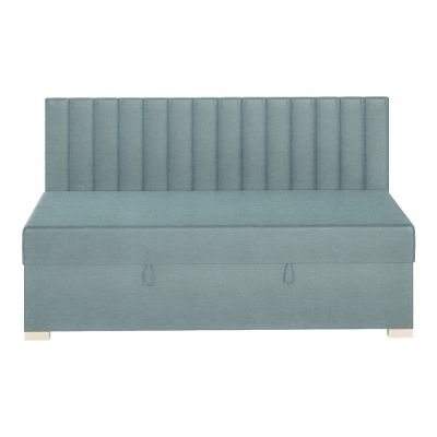 Pat pentru copii albastru cu spațiu de depozitare cu saltea 90x200 cm Chill – Ghado
