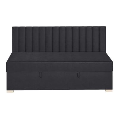 Pat pentru copii albastru închis cu spațiu de depozitare cu saltea 90x200 cm Chill – Ghado