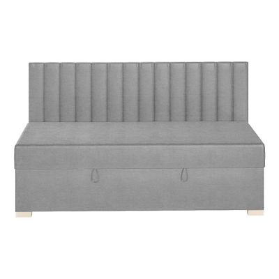 Pat pentru copii gri cu spațiu de depozitare cu saltea 90x200 cm Chill – Ghado