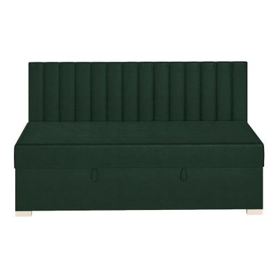 Pat pentru copii verde închis cu spațiu de depozitare cu saltea 90x200 cm Chill – Ghado