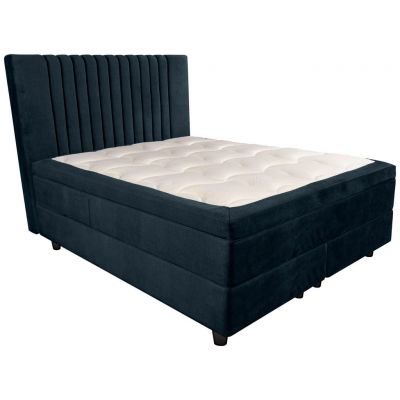 Boxspring 160x200, albastru