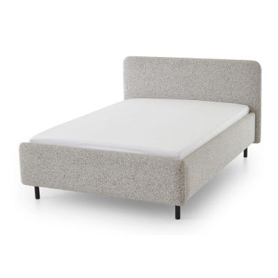 Pat matrimonial bej tapițat fără somieră 140x200 cm Primo – Meise Möbel