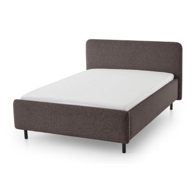 Pat matrimonial gri antracit tapițat fără somieră 140x200 cm Primo – Meise Möbel