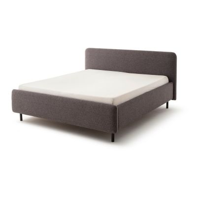 Pat matrimonial gri antracit tapițat fără somieră 180x200 cm Primo – Meise Möbel