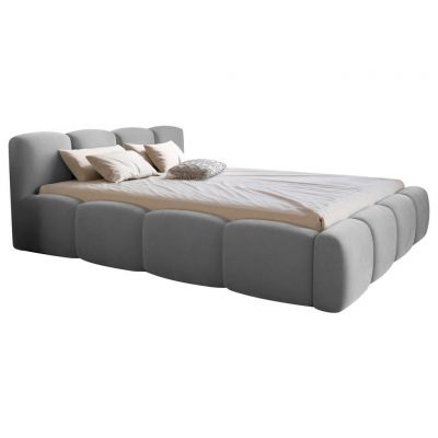 Pat Tapițat, 160/200 cm, gri deschis