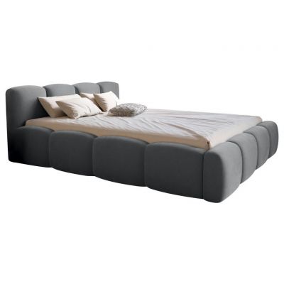 Pat Tapițat, 160/200 cm, gri închis