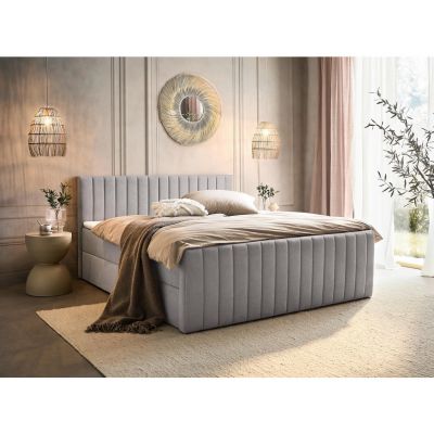 PAT TIP BOXSPRING FĂRĂ ARCURI 140/200 cm gri deschis