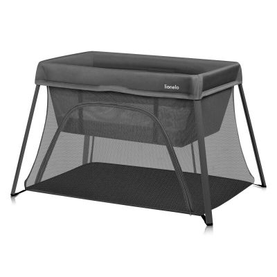 Patut multifunctional, Lionelo, Alice, 3 in 1, 2 trepte de inaltime pentru saltea, Pliabil, Material rezistent Oxford 300D, Cu iesire laterala, Geanta de transport, Pana 15 kg, 0 luni+, 104×70×74 cm, Gri
