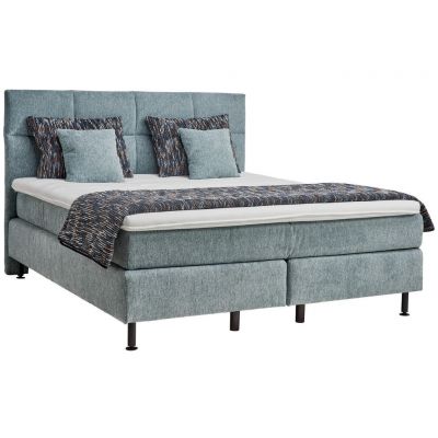 PAT BOXSPRING 200X200 CM 200/200 cm albastru deschis