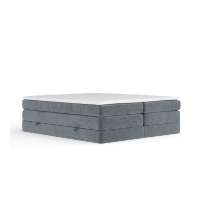 Pat boxspring gri Ã®nchis cu spaÈu009Biu de depozitare/fÄu0083rÄtÄu0083blie 160x200 cm Juniper âu0080Maison de RÃªve