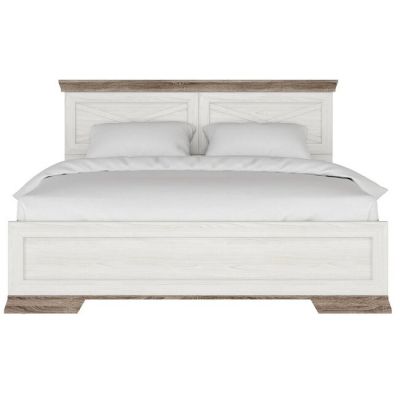 Pat Marsel, cadru minimalist, MDF și PAL, 160x200 cm, alb frasin