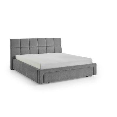 Pat matrimonial gri tapițat fără somieră 180x200 cm Canyon – Meise Möbel