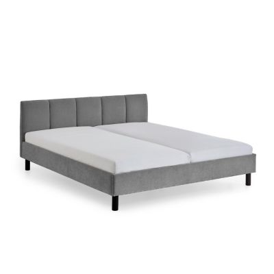Pat matrimonial gri tapițat fără somieră 180x200 cm Joker – Meise Möbel