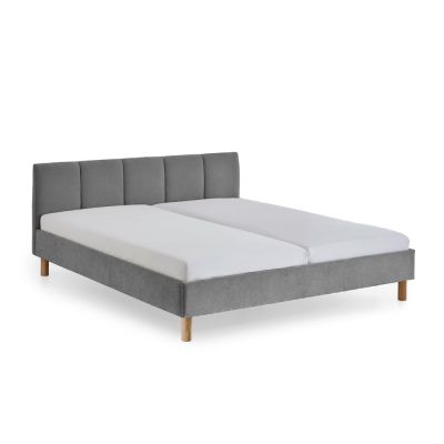 Pat matrimonial gri tapițat fără somieră 180x200 cm Joker – Meise Möbel