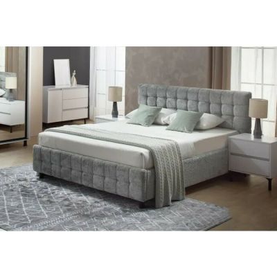 Pat Rio cu spațiu de depozitare, PAL și MDF, 180x200 cm, verde deschis