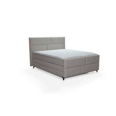 Pat Smarald boxspring, cu spațiu de depozitare, picioare metalice, saltea Pocket, 160x200 cm