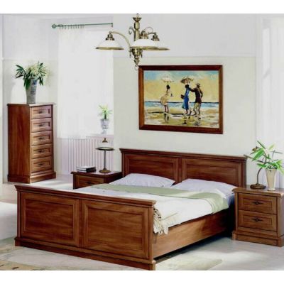 Pat Sonata, structură solidă, cadru MDF, PAL laminat, 160x200 cm, Castan