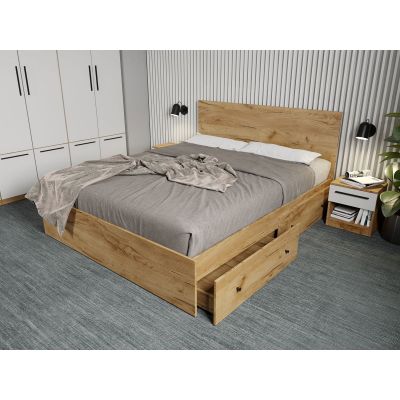 Pat Stejar Auriu - Madrid 180x200 1 Set ( 2 sertare )