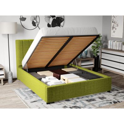 Pat Tapitat cu Somiera Rabatabila Verde Lime - Falcone 22 140x200