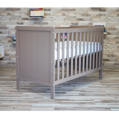 Patut bebelusi din mdf 12060 cm transformabil in sofa Elisabeth II Chocolate + Saltea Cocos