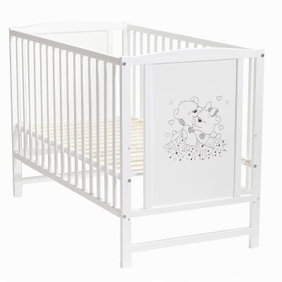 Patut pentru bebelusi din lemn masiv 120x60 cm Bears