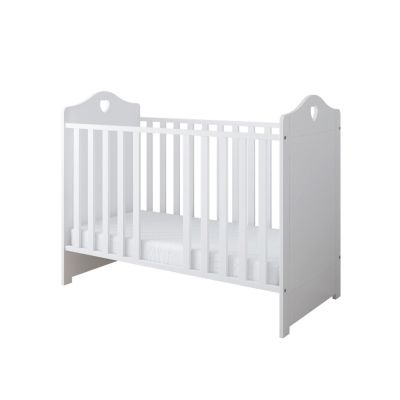 Set Patut din lemn Nichiduta cu somiera reglabila si margine din silicon pentru protectie dintisori Bella White + Saltea cu husa detasabila din microfibra 10 cm grosime Nichiduta Cocos Comfort +