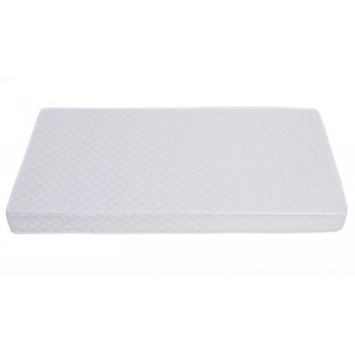 Set Patut din lemn Nichiduta Somn Usor Alb 120x60 cm pana la 4 ani, inaltime saltea reglabila pe 3 nivele, Margini rotunjite, Vopsea nontoxica pe baza de apa + Saltea cocos 12 cm cu husa detasabila din microfibra