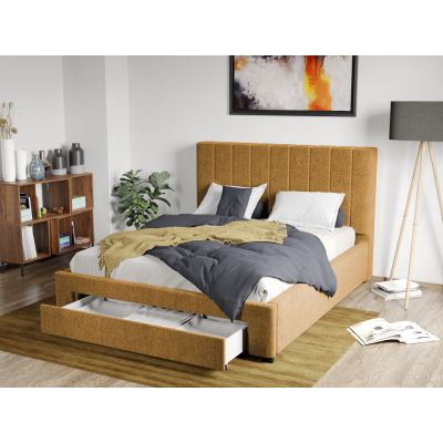 Pat Tapitat Adam cu somiera si sertar Galben - Eden 11