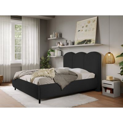 Pat Tapitat cu somiera fixa - Blanita Neagra - Nero 140x200