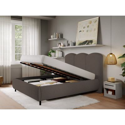 Pat Tapitat cu somiera rabatabila - Blanita Maro - Nero 160x200