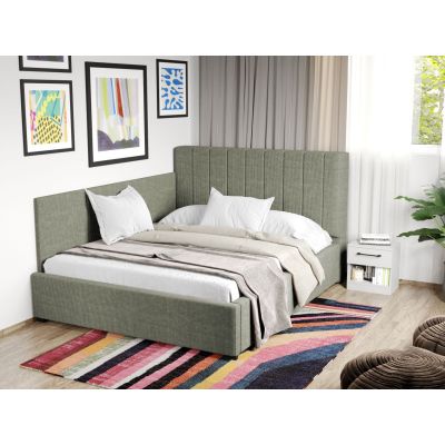 Pat Tapitat de colt Adam cu somiera fixa Vernil - Poso 47 160x200