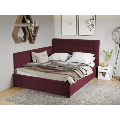 Pat Tapitat de colt Rivo cu somiera fixa Grena - Eden 9 160x200