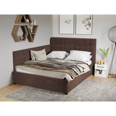 Pat Tapitat de colt Rivo cu somiera fixa Maro - Poso 06 160x200