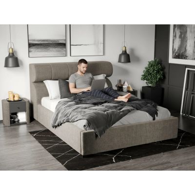 Pat Tapitat Galileo cu somiera fixa Bej - Eden 4 160x200